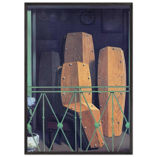 MANET S BALCONY 1950 - Rene Magritte 70x100 cm / 28x40 inches Framed Art Print – Black Wooden Frame