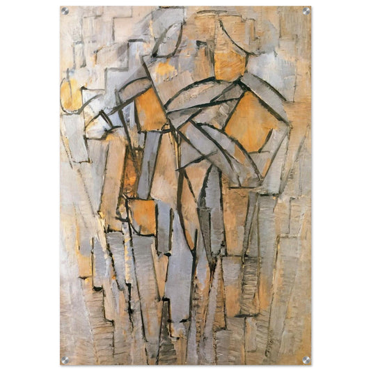 Composición en Gris – Azul - Piet Mondrian Acrylic Print - 70x100 cm / 28x40″ inches | Piet Mondrian Wall Art | Piet Mondrian Prints