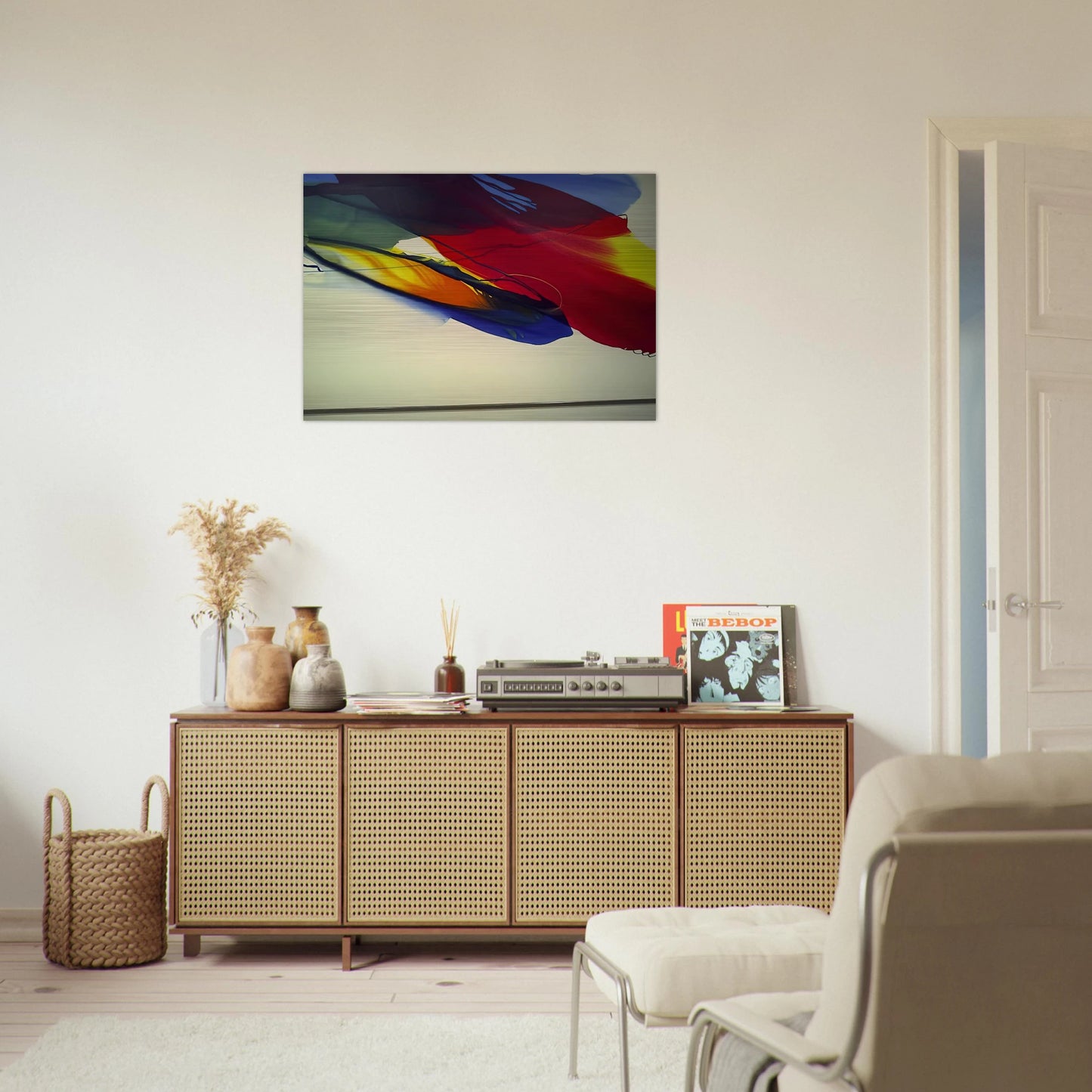 Phenomena Point Swing and Flank - Paul Jenkins Brushed Aluminum Print - 70x100 cm / 28x40 inches | Paul Jenkins Aluminum Print | Paul Jenkins Prints