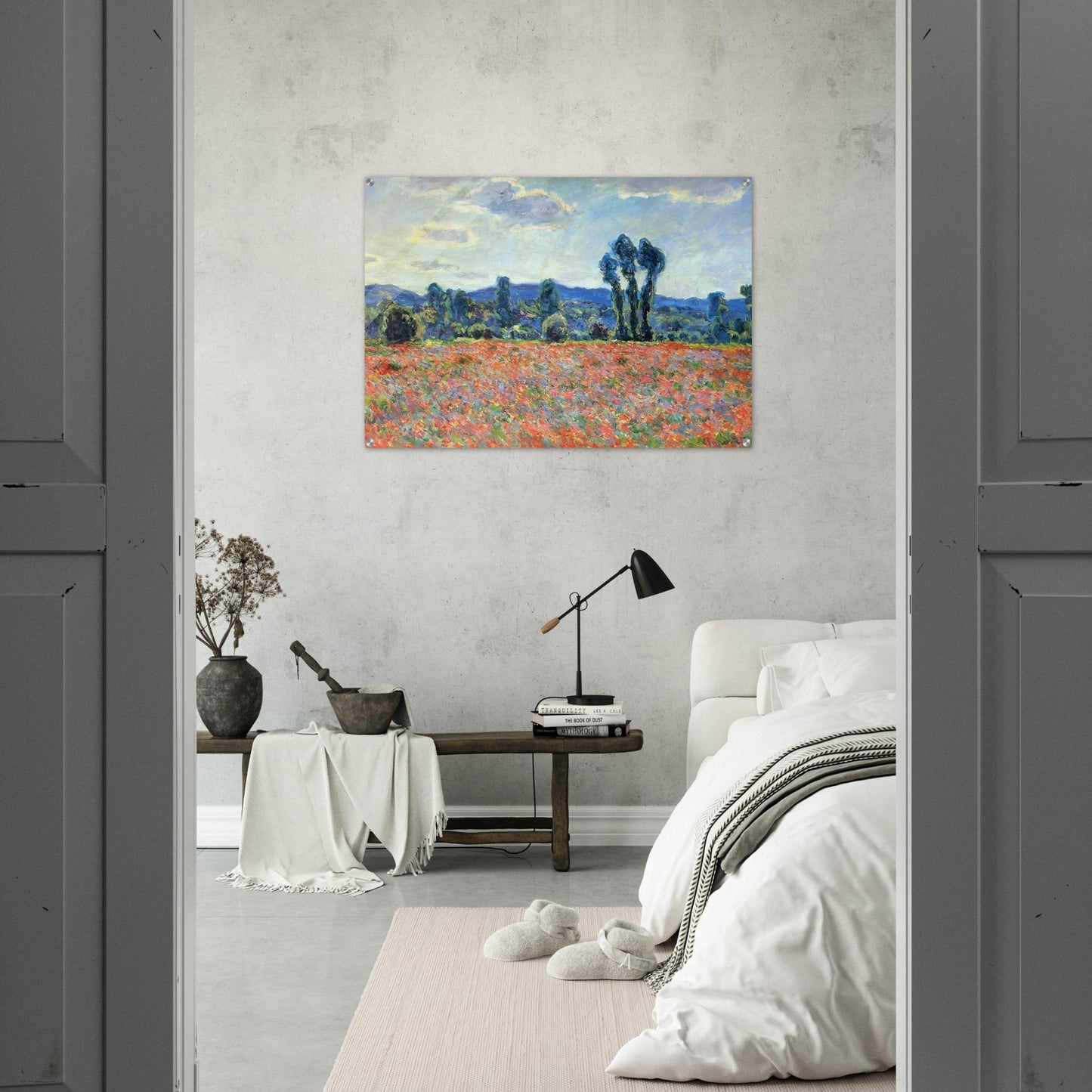 Poppy Field in Giverny - claude monet Acrylic Print - 70x100 cm / 28x40″ inches