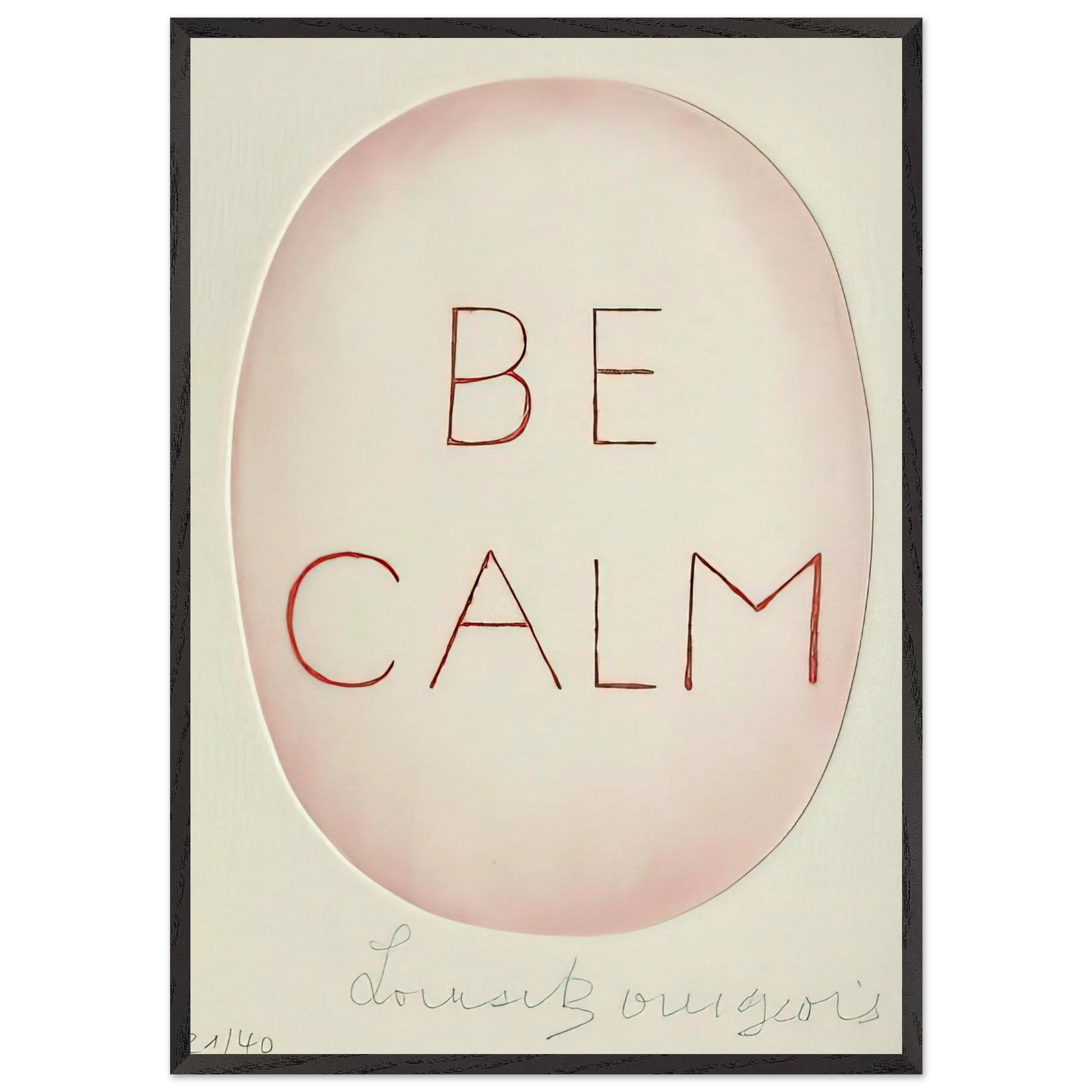 BE CALME OCTOBER 1ST 31ST - Louise Bourgeois Framed Art Print – Black Wooden Frame - Default Title - -Framed Art Print