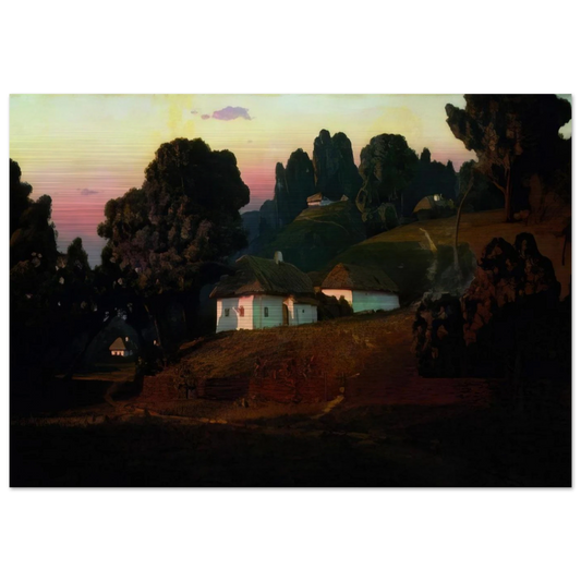 Evening in Ukraine - Arkhyp Kuindzhi Brushed Aluminum Print - 70x100 cm / 28x40 inches | Arkhyp Kuindzhi Aluminum Print | Arkhyp Kuindzhi Prints