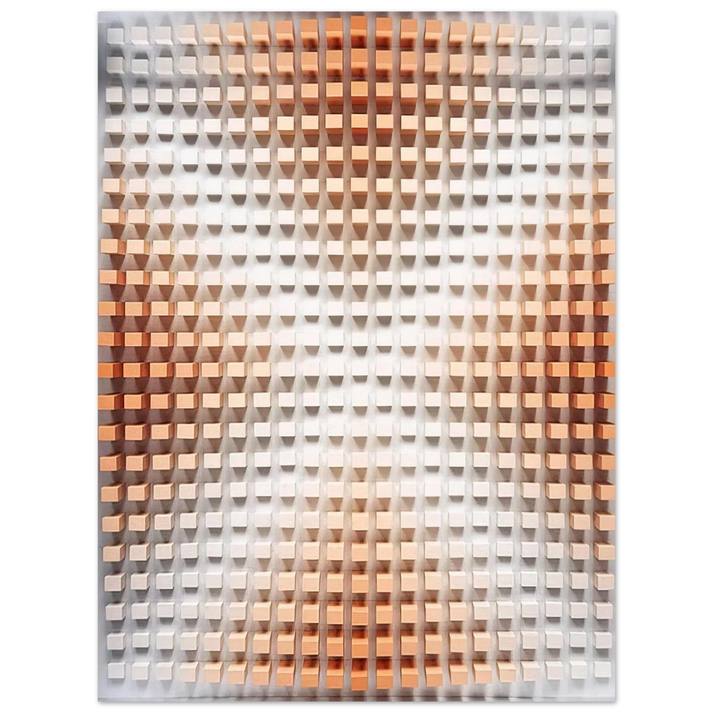 Dadamaino - Rilievo cromodinamico - Op Art  75x100 cm / 30x40inches Fine Art Poster