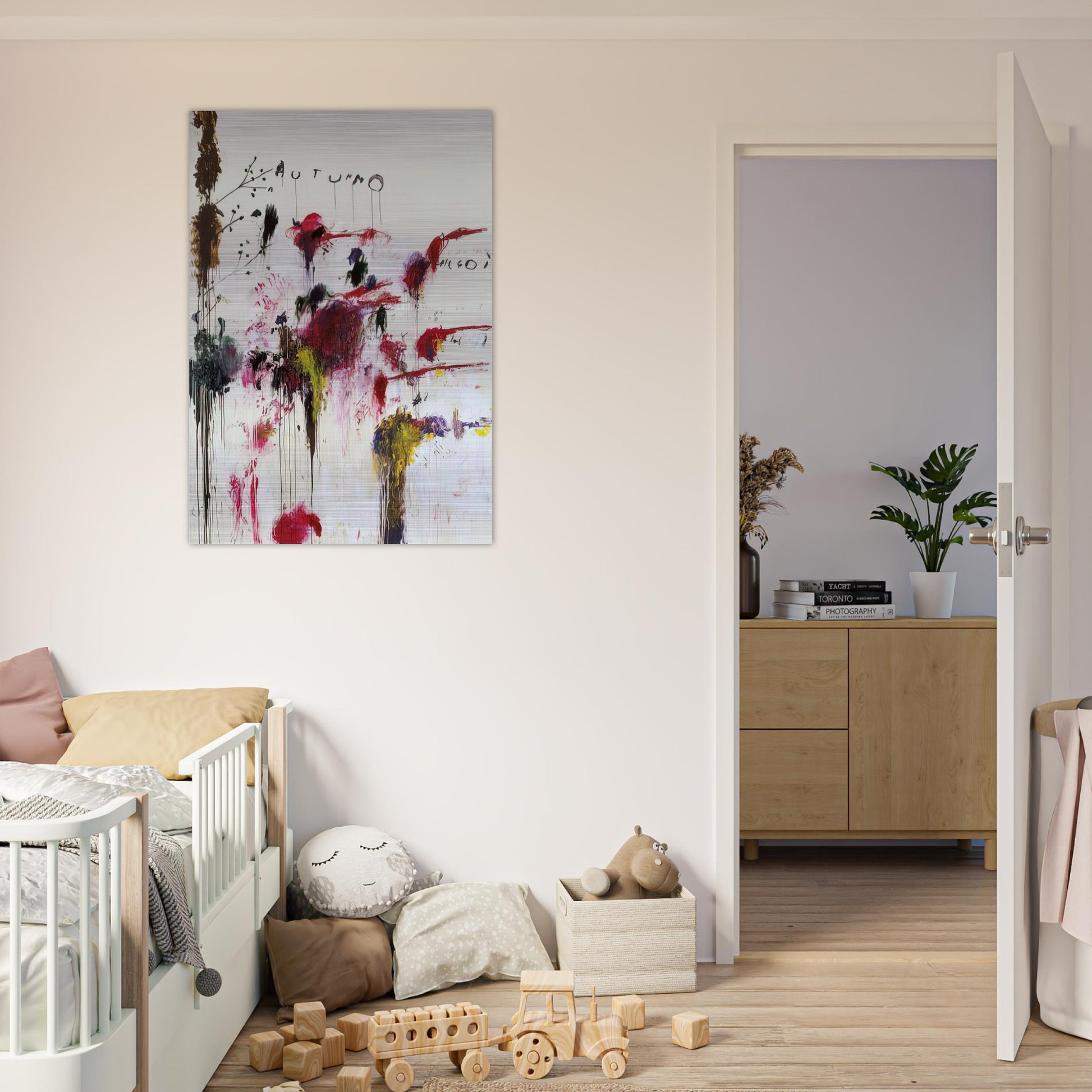 Quattro Stagioni II. Autunno - Cy Twombly Brushed Aluminum Print - 70x100 cm / 28x40 inches | Cy Twombly Aluminum Print | Cy Twombly Prints