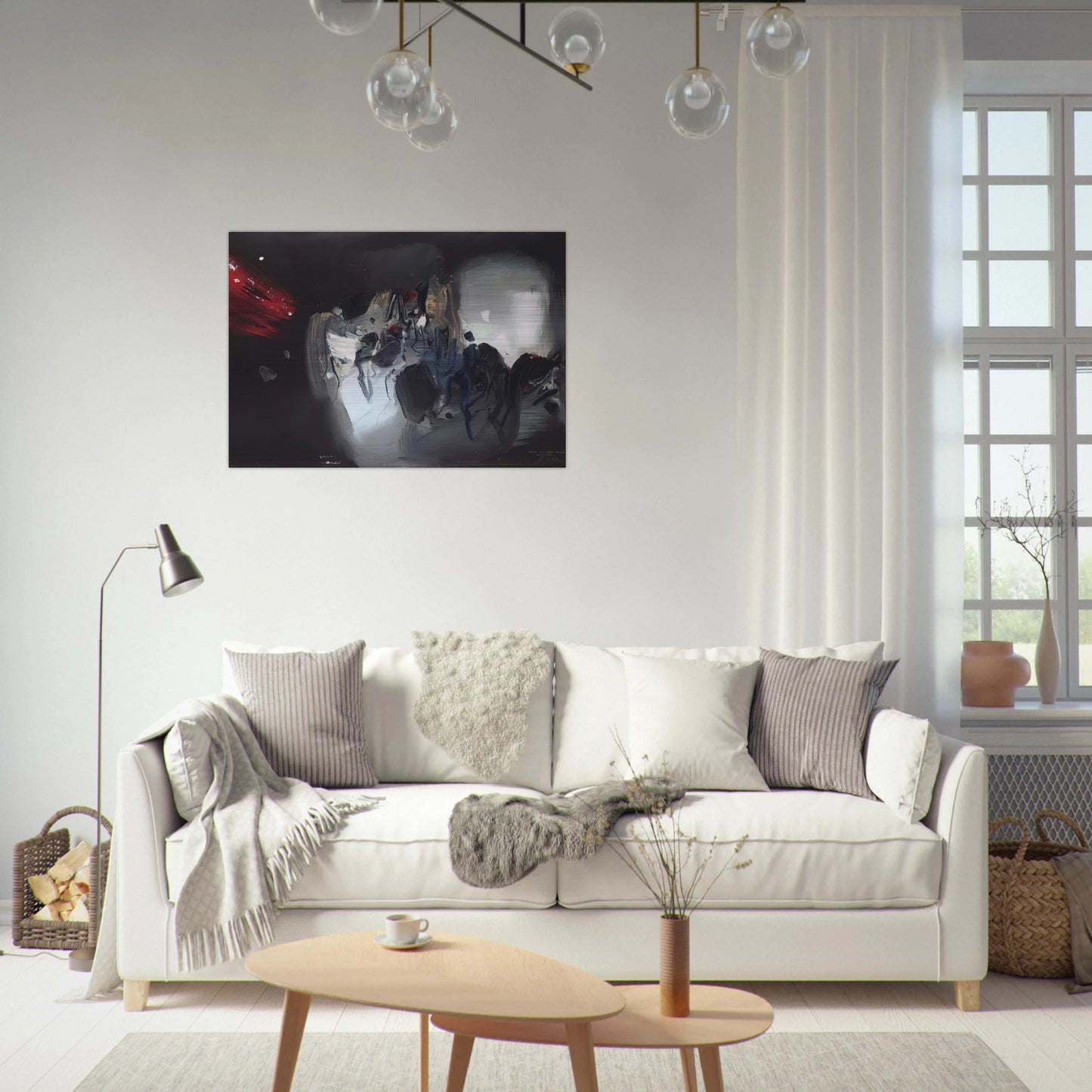 COMPOSITION 1972 - Chu teh Chun Brushed Aluminum Print - 70x100 cm / 28x40 inches | Chu teh Chun Aluminum Print | Chu teh Chun Prints