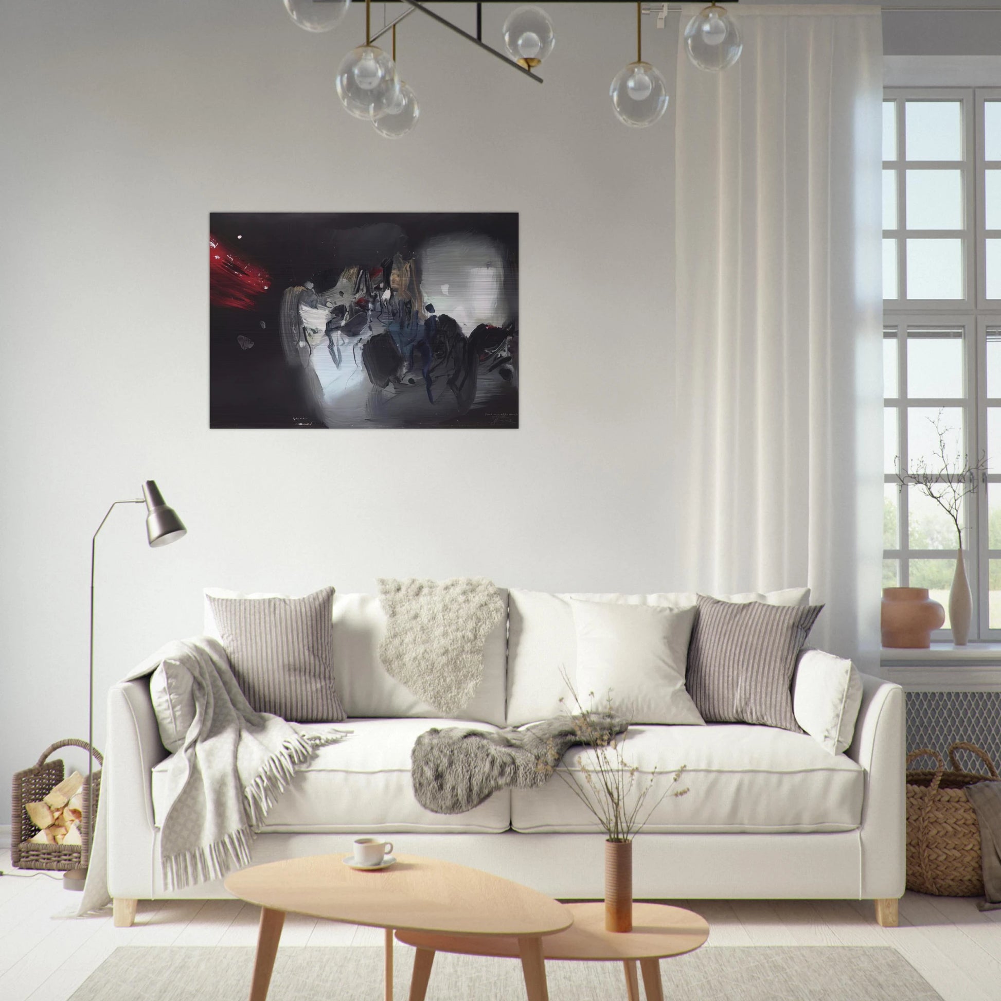 COMPOSITION 1972 - Chu teh Chun Brushed Aluminum Print - 70x100 cm / 28x40 inches | Chu teh Chun Aluminum Print | Chu teh Chun Prints