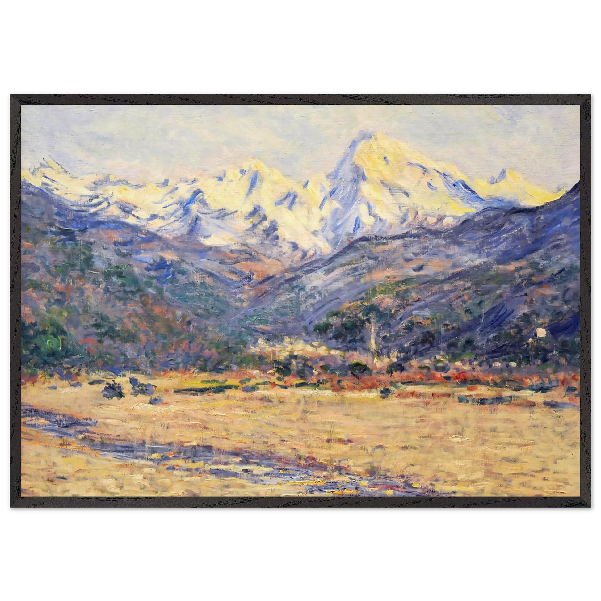 The Valley of the Nervia - claude monet Framed Art Print – Black Wooden Frame - Default Title - -Framed Art Print