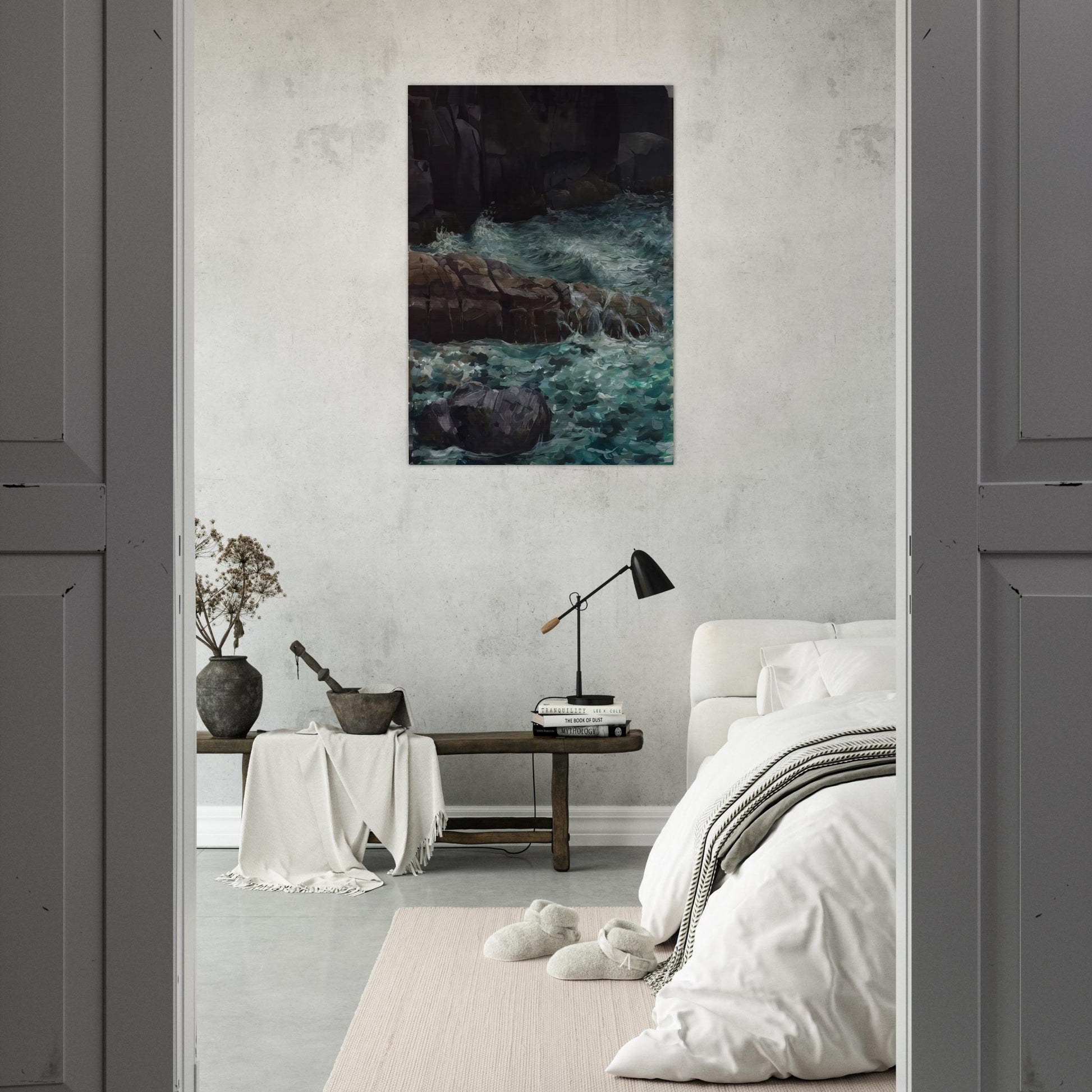 MAINE COAST - Ivan Albright Brushed Aluminum Print - 70x100 cm / 28x40 inches | Ivan Albright Aluminum Print | Ivan Albright Prints