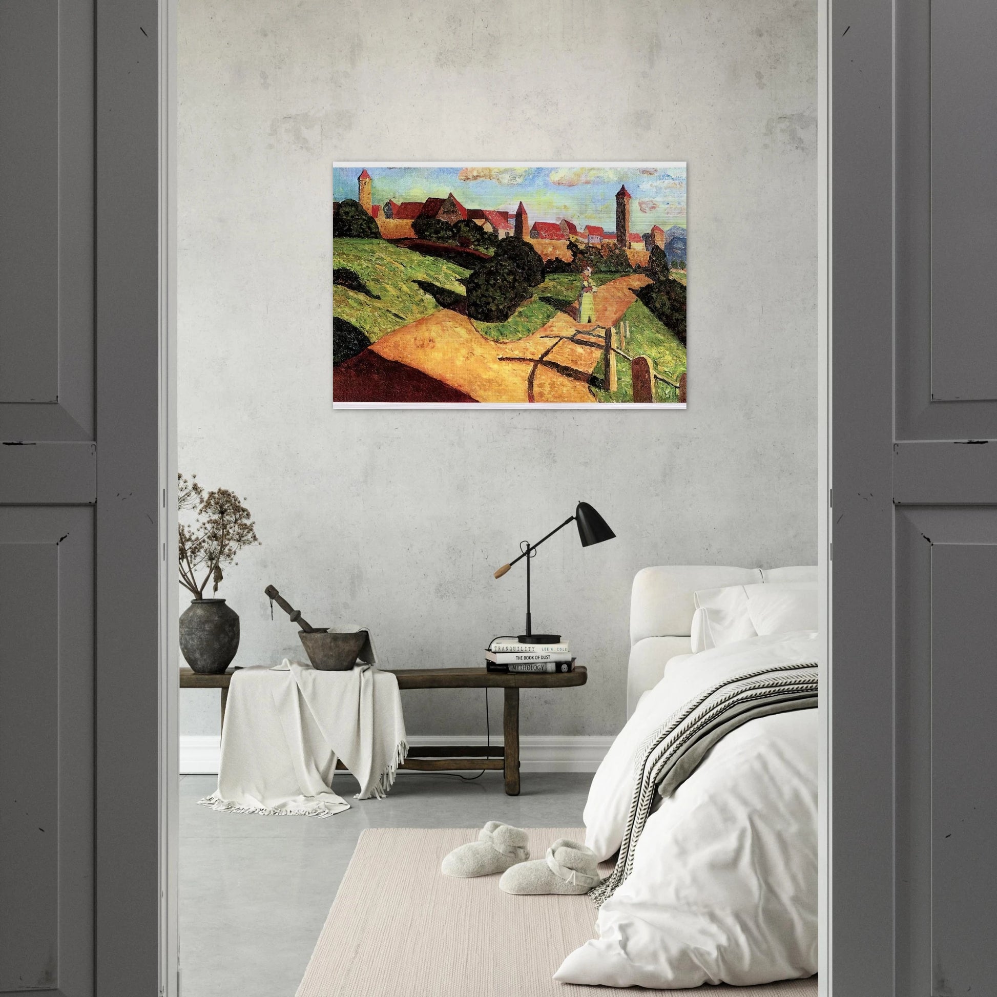 OLD TOWN II 1902 - Wassily Kandinsky Brushed Aluminum Print - 70x100 cm / 28x40 inches | Wassily Kandinsky Aluminum Print | Wassily Kandinsky Prints