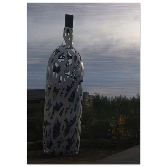 THE BOTTLE OF NOTES 1993 - Claes Oldenburg Brushed Aluminum Print - 70x100 cm / 28x40 inches | Claes Oldenburg Aluminum Print | Claes Oldenburg Prints