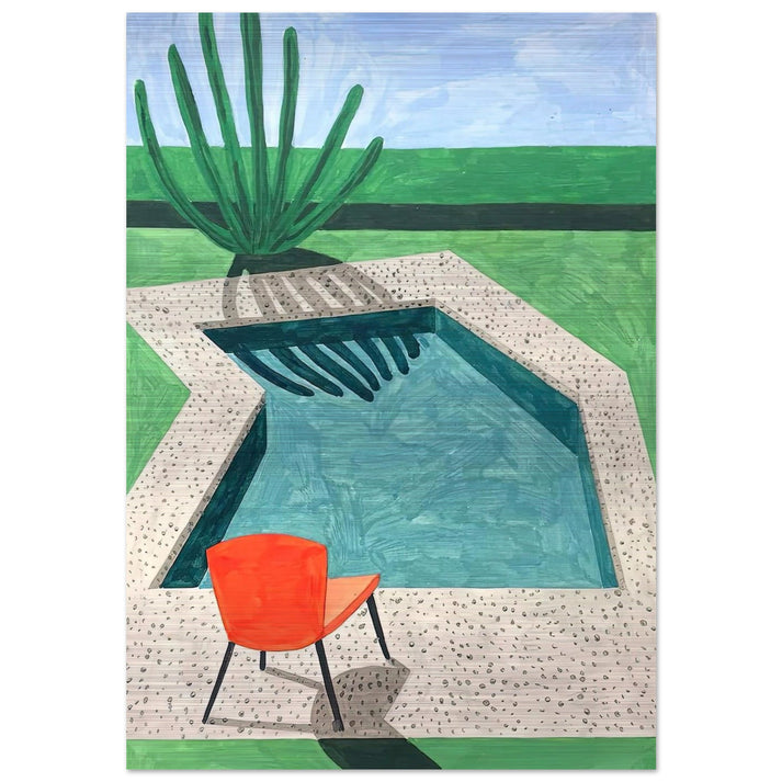 David Hockney - David Hockney Brushed Aluminum Print - 70x100 cm / 28x40 inches | David Hockney Aluminum Print | David Hockney Prints