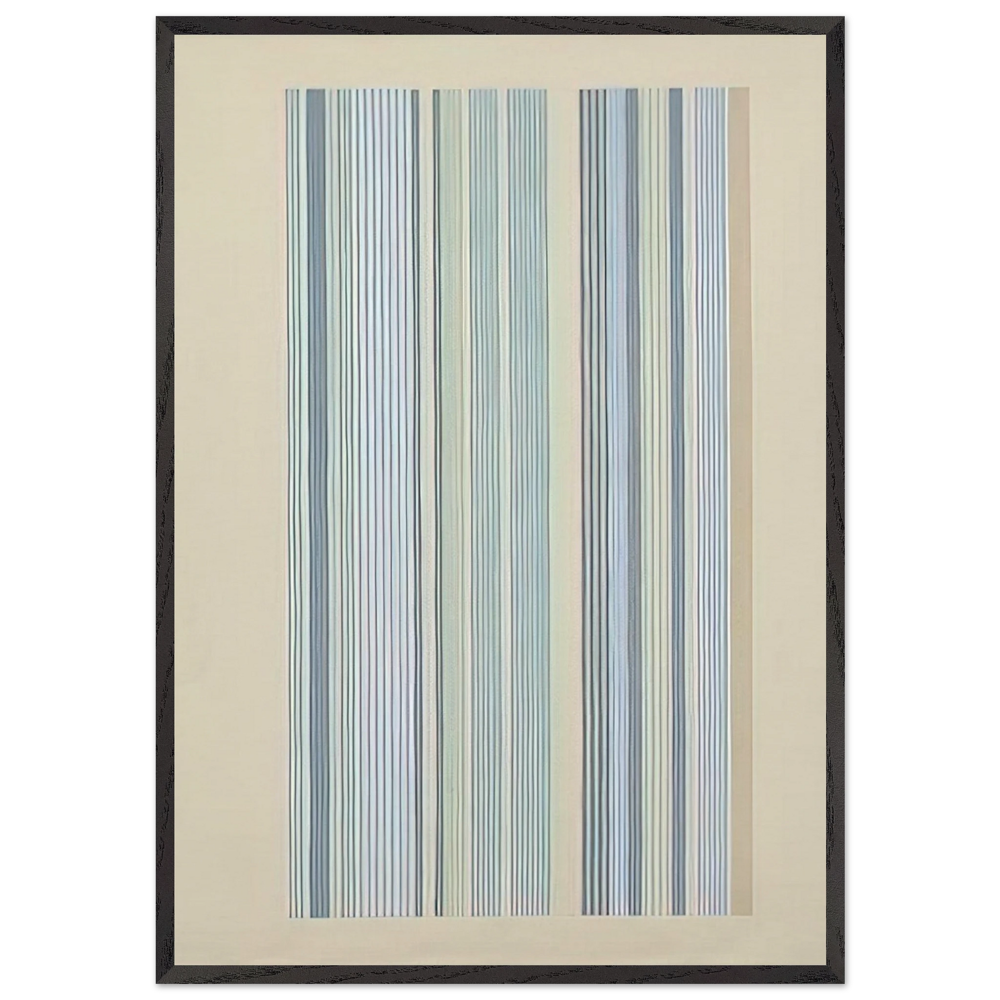 Blue Bird - 1978 - Gene Davis Framed Art Print – Black Wooden Frame - Default Title - -Framed Art Print