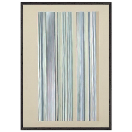 Blue Bird - 1978 - Gene Davis 70x100 cm / 28x40 inches Framed Art Print – Black Wooden Frame