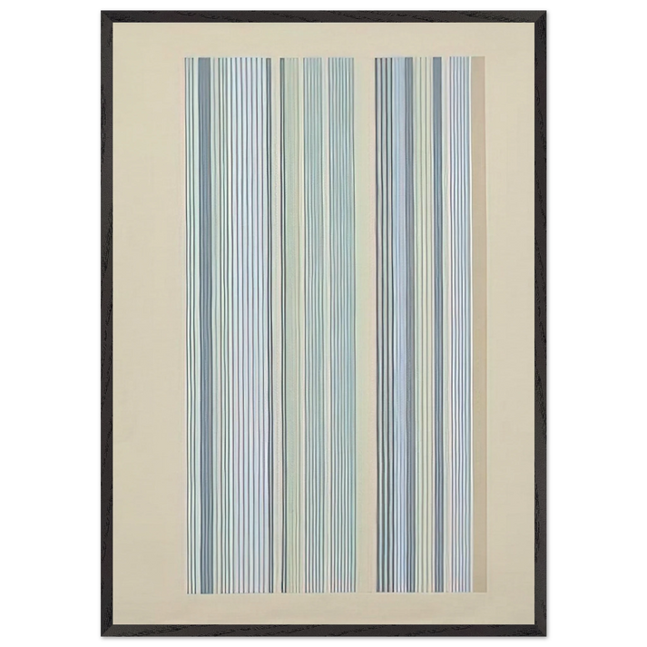 Blue Bird - 1978 - Gene Davis 70x100 cm / 28x40 inches Framed Art Print – Black Wooden Frame