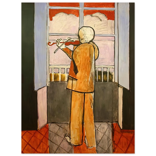 Henri Matisse - THE VIOLINIST AT THE WINDOW 1918 Fine Art Poster - Default Title