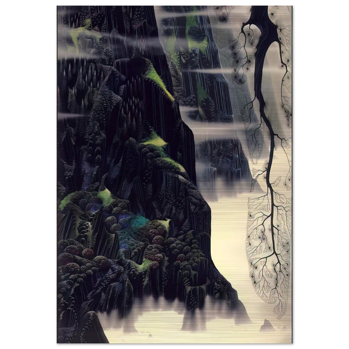 Gray Dawn - Eyvind Earle Brushed Aluminum Print - 70x100 cm / 28x40 inches | Eyvind Earle Aluminum Print | Eyvind Earle Prints