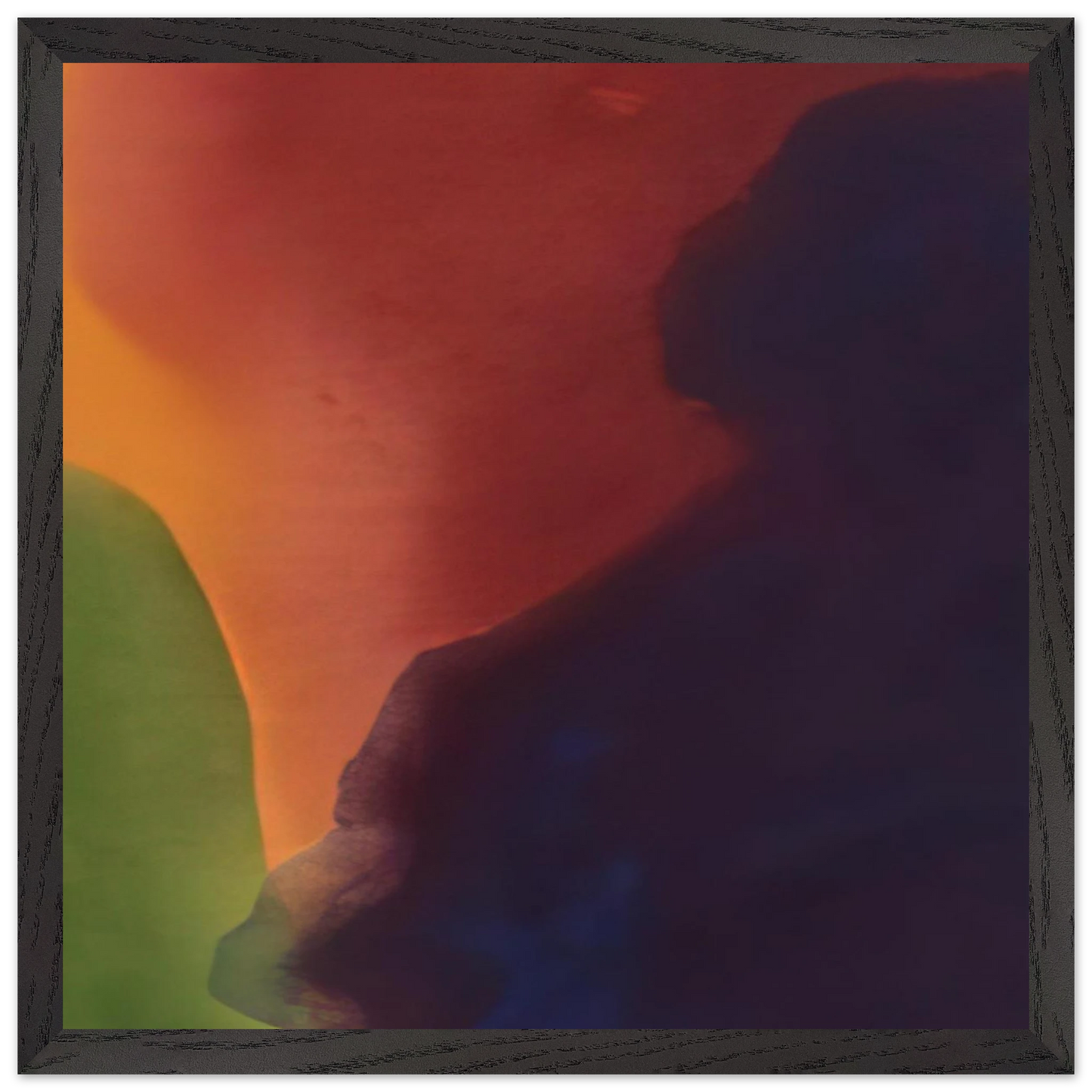 Helen Frankenthaler - Blue Atmosphere III - 1963 Wall art - 30x45 cm / 12x18 inches - Premium Wooden Framed Poster With Fine Art Paper - Wood frame