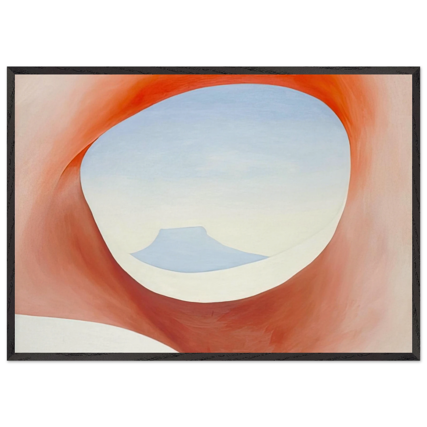 Pedernal - From the Ranch I - Georgia OKeeffe 70x100 cm / 28x40 inches Framed Art Print – Black Wooden Frame