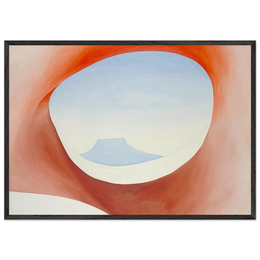 Pedernal - From the Ranch I - Georgia OKeeffe 70x100 cm / 28x40 inches Framed Art Print – Black Wooden Frame