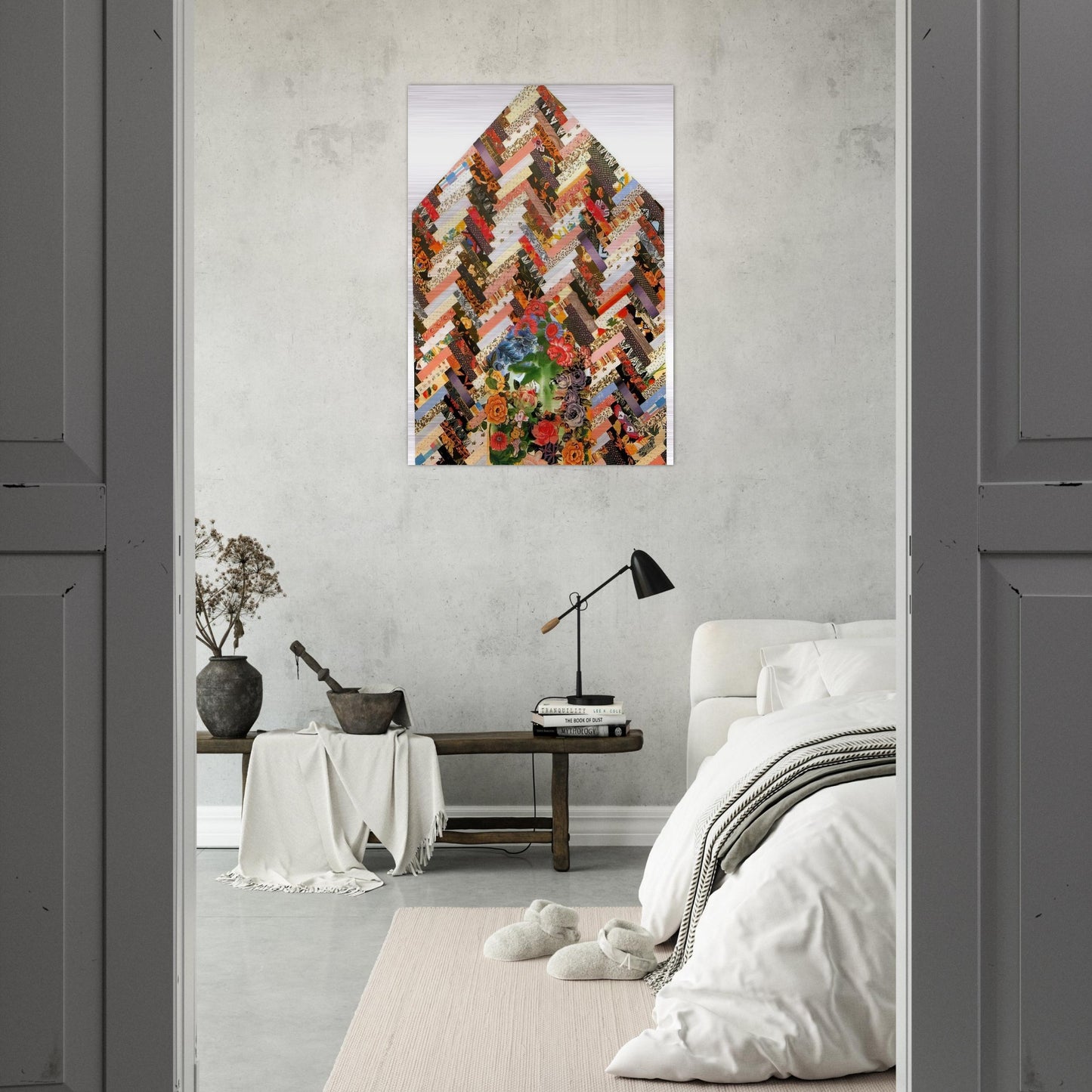 New Harmony B - PD Pattern and Decoration - Miriam Schapiro Brushed Aluminum Print - 70x100 cm / 28x40 inches | Miriam Schapiro Aluminum Print | Miriam Schapiro Prints