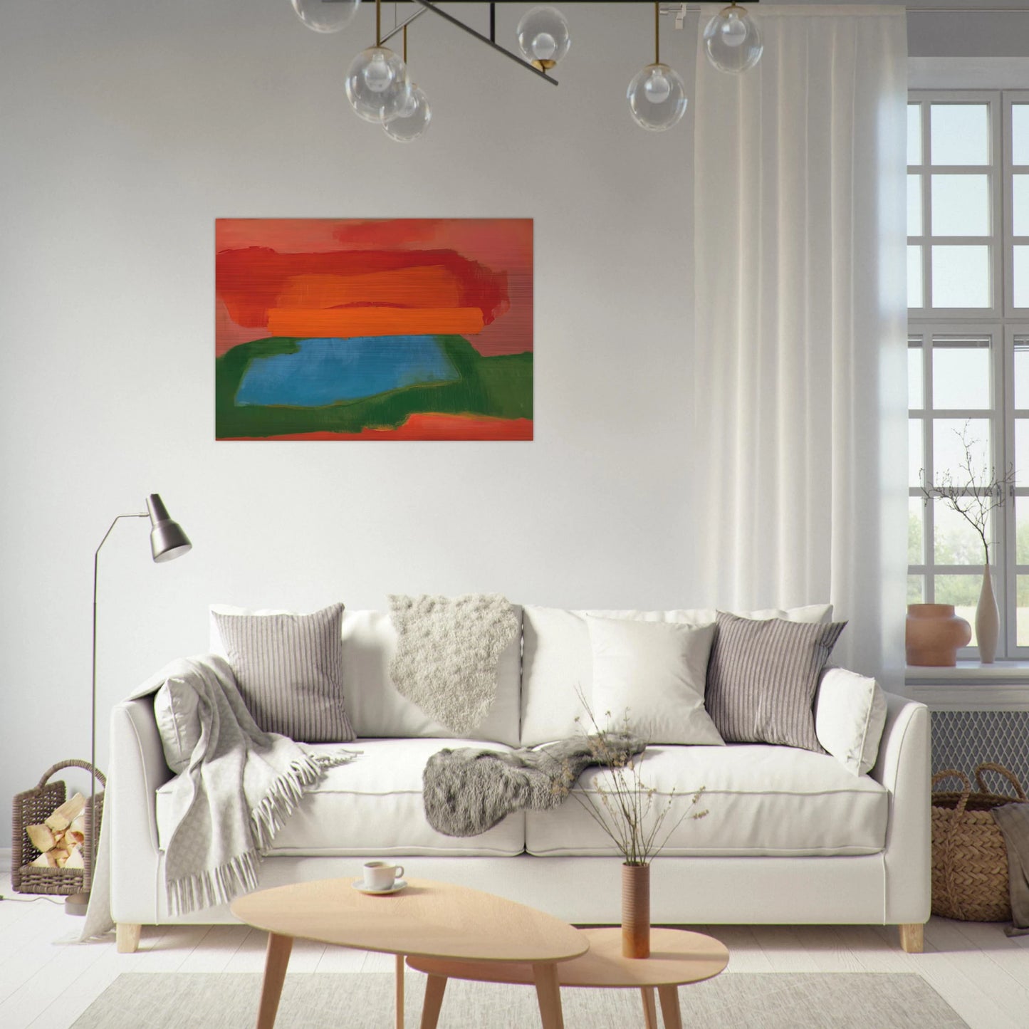 NUMBER 2 1967 - Esteban Vicente Brushed Aluminum Print - 70x100 cm / 28x40 inches | Esteban Vicente Aluminum Print | Esteban Vicente Prints