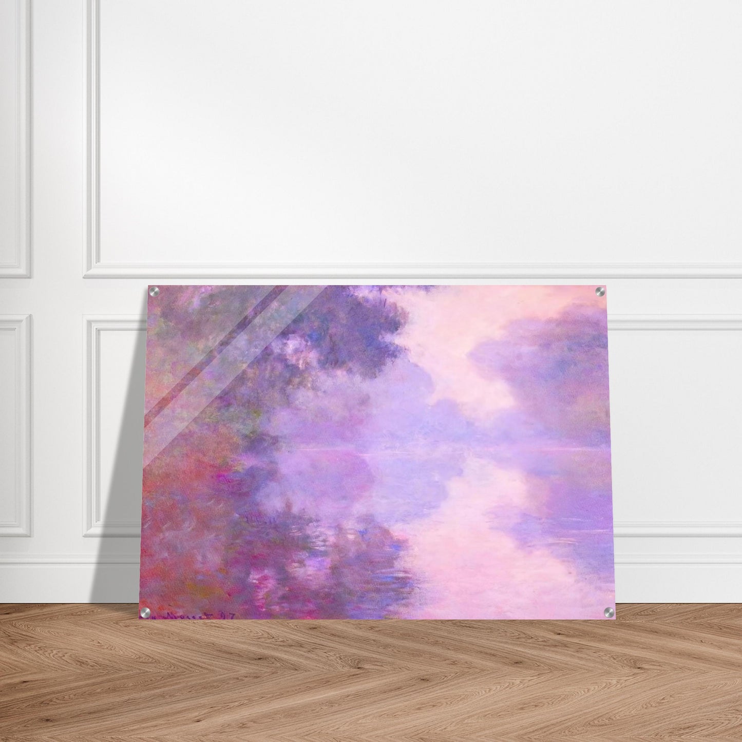 Misty Morning on the Seine - claude monet Acrylic Print - 70x100 cm / 28x40″ inches | claude monet Wall Art | claude monet Prints