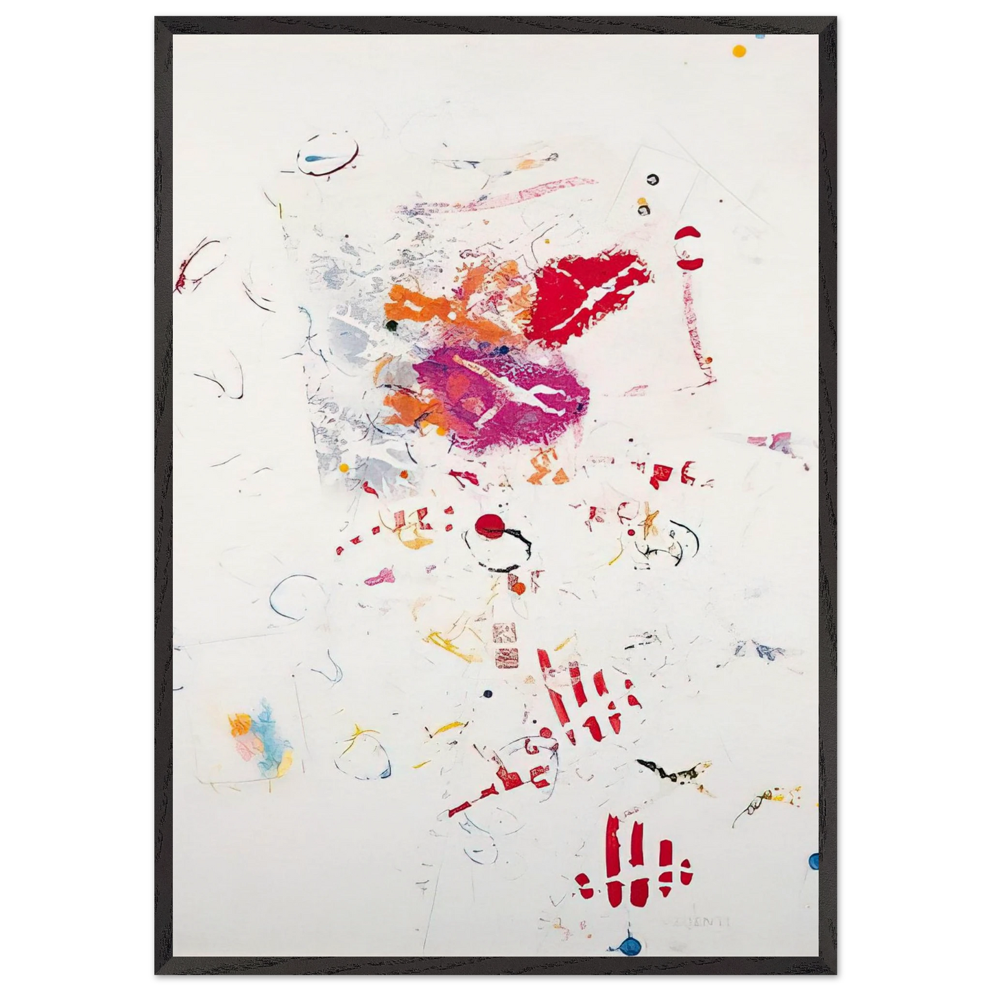 UNTITLED 1 N1 - Alighiero Boetti Framed Art Print – Black Wooden Frame - Default Title - -Framed Art Print