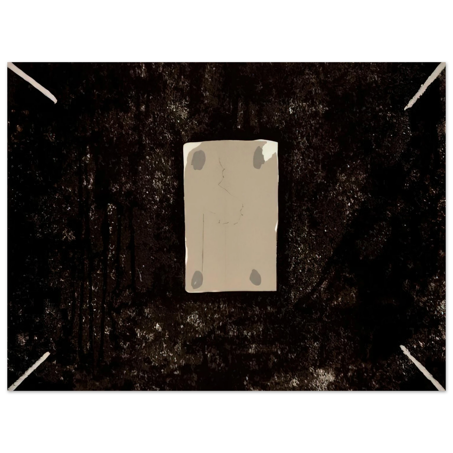 Antoni Tapies - COMPOSITION IN BLACK 3 GRAYS AND BLUISH 1968  75x100 cm / 30x40inches Fine Art Poster