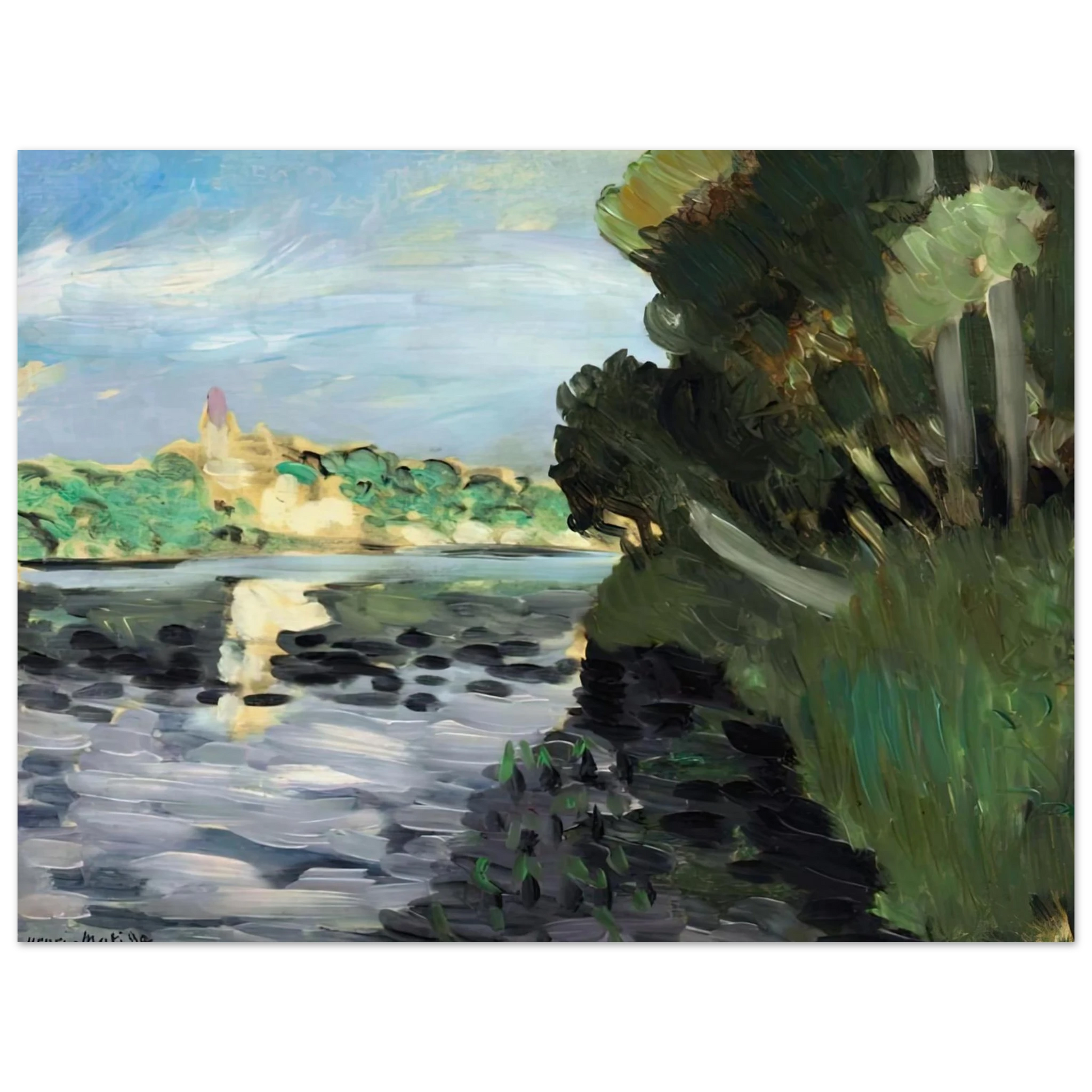 Henri Matisse - BORDS DE LA SEINE A VETHEUIL 1920 Fine Art Poster - Default Title