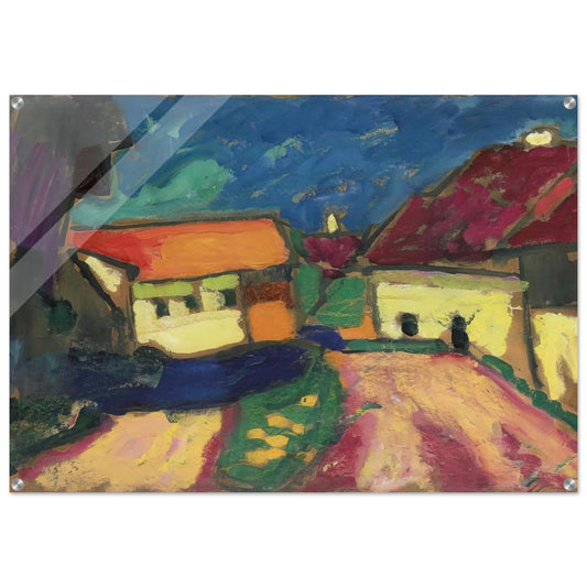 LANDSCHAFTSTUDIE DORFSTRASSE 1908 - Alexej von Jawlensky Acrylic Print - 70x100 cm / 28x40″ inches