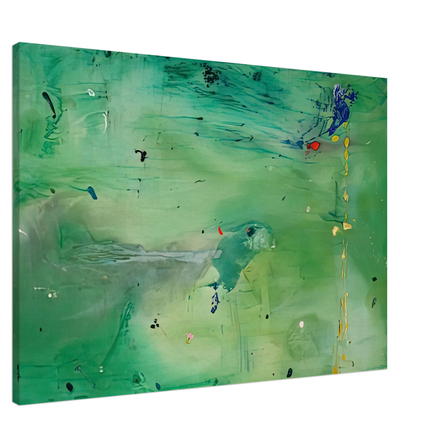 Helen Frankenthaler - A Green Thought in a Green Shade, 1981- Wall Art - 30x40 cm / 12x16 inches - Premium Wooden Framed Poster With Fine Art Paper - Wood frame