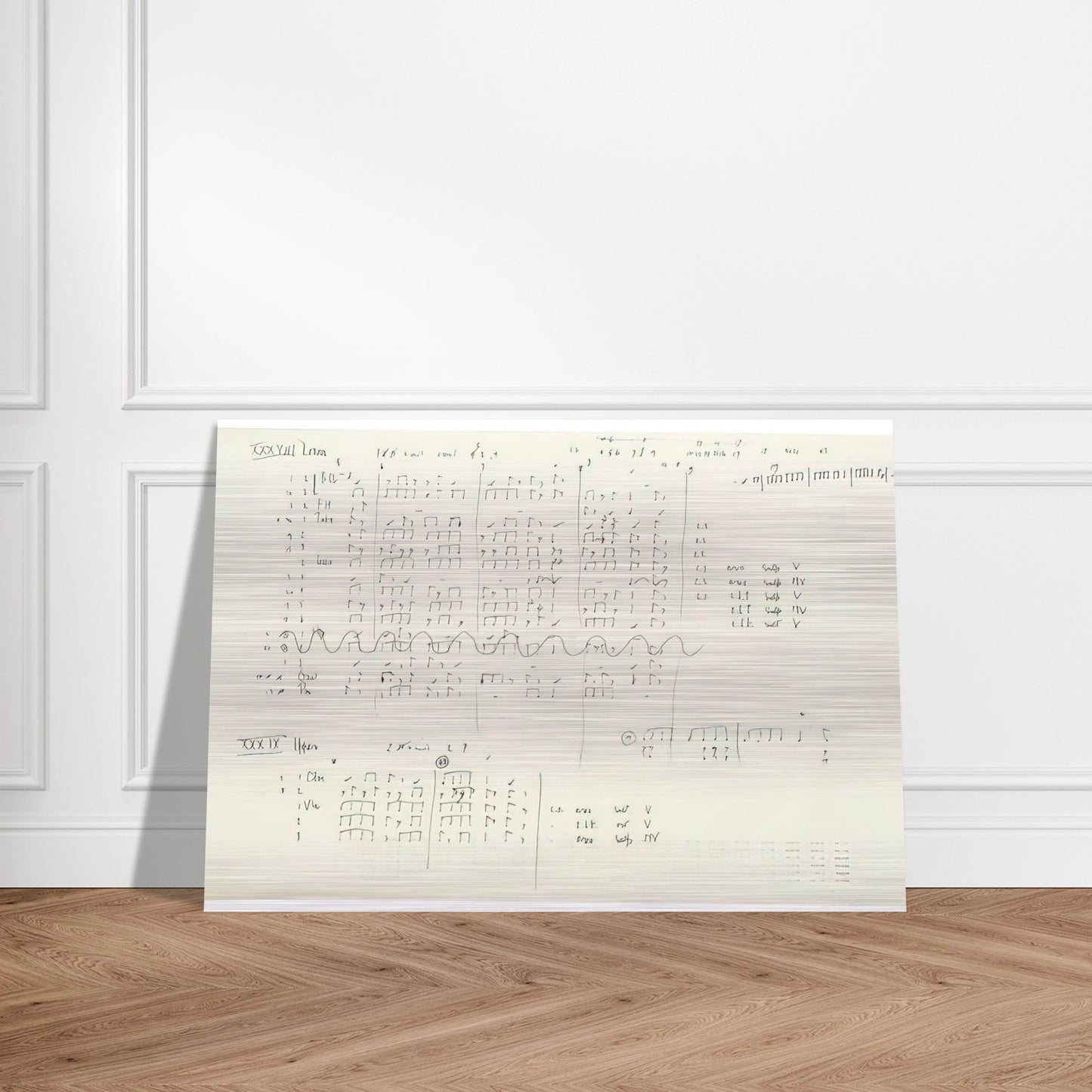 Cheap Imitation - 1971 - John Cage Brushed Aluminum Print - 70x100 cm / 28x40 inches | John Cage Aluminum Print | John Cage Prints