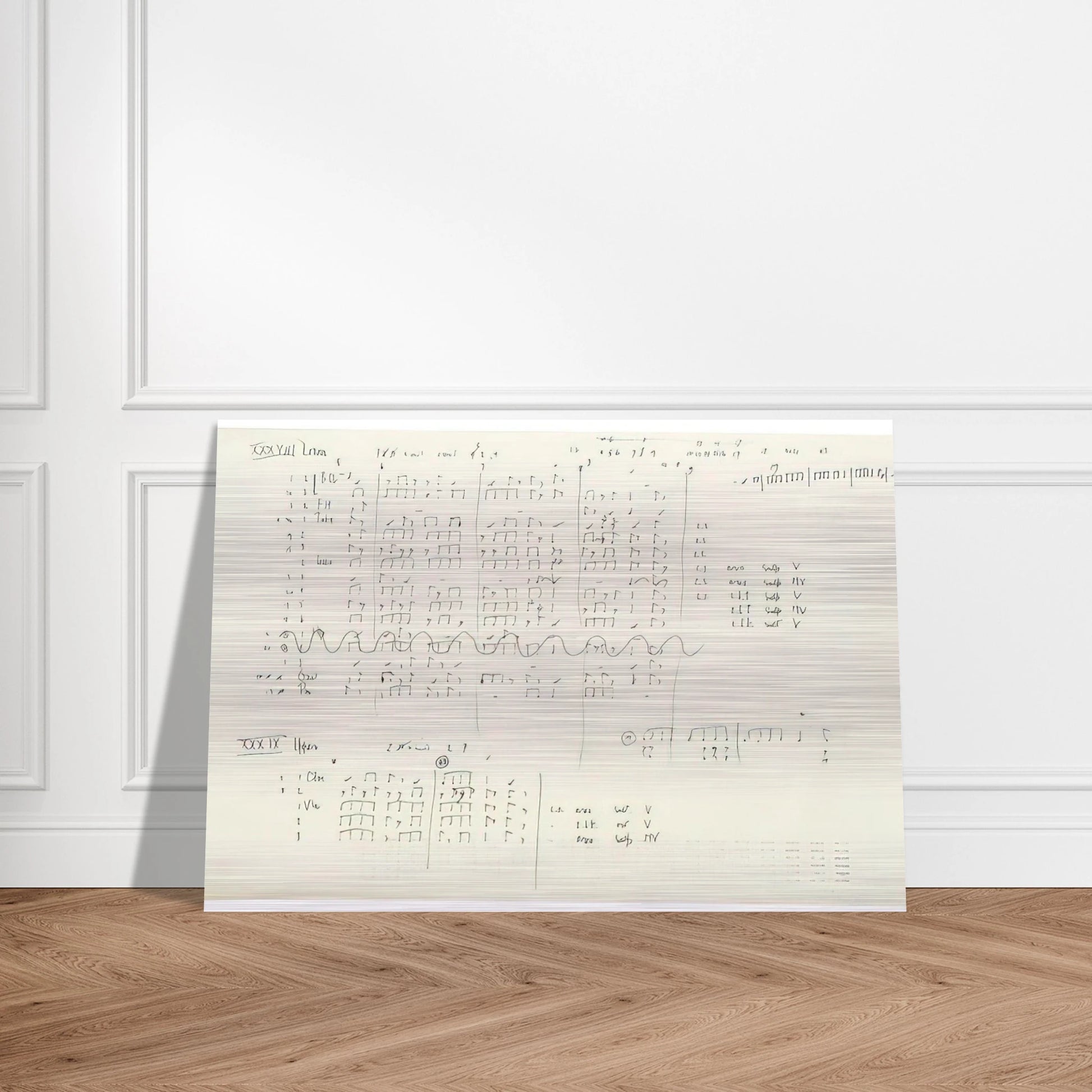 Cheap Imitation - 1971 - John Cage Brushed Aluminum Print - 70x100 cm / 28x40 inches | John Cage Aluminum Print | John Cage Prints