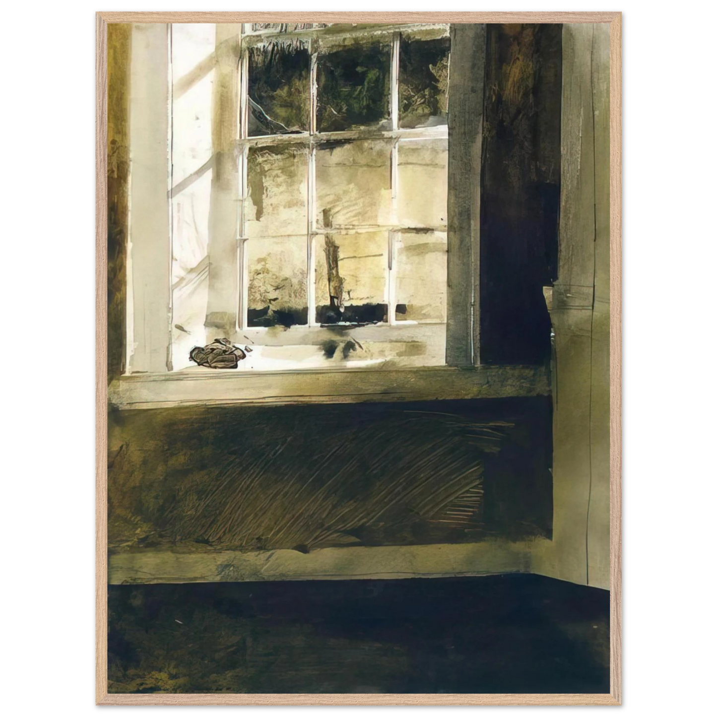 Andrew Wyeth - GROUNDHOG DAY 4 Wall Art - 30x40 cm / 12x16 inches - Premium Wooden Framed Poster With Fine Art Paper - Wood frame