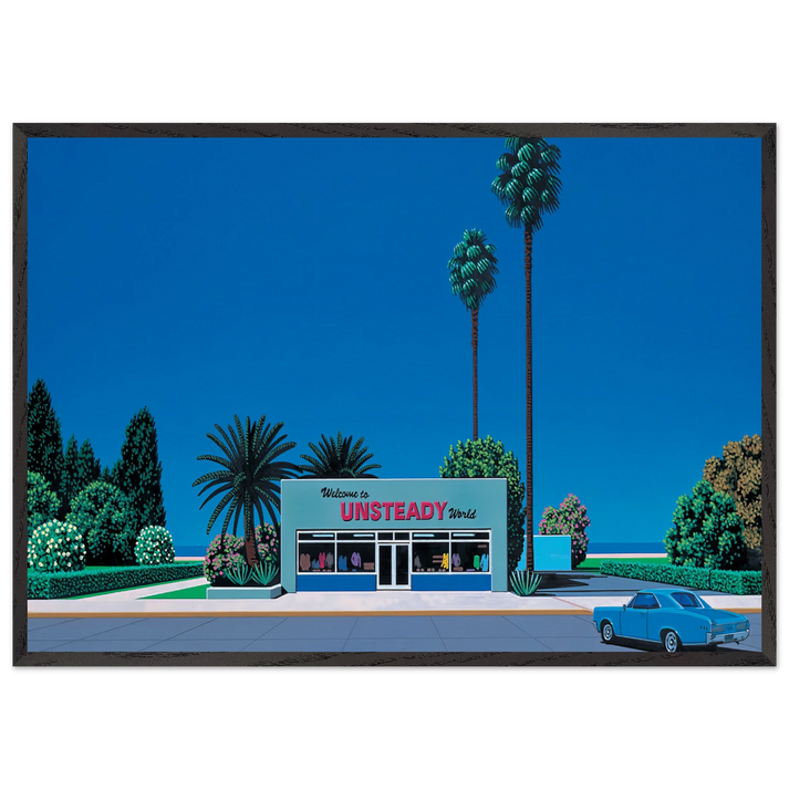 Unsteady World - Hiroshi Nagai 70x100 cm / 28x40 inches Framed Art Print – Black Wooden Frame