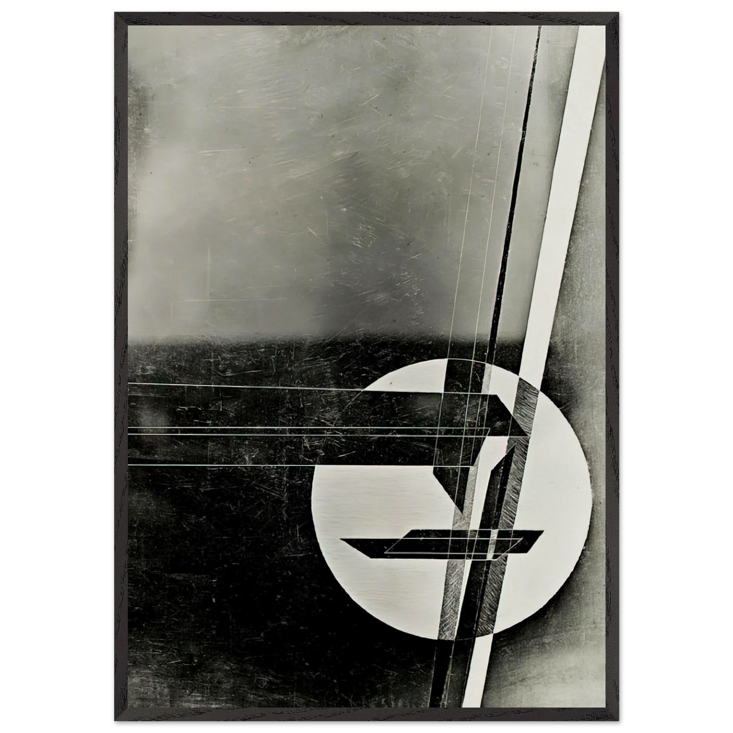 Composition N9 - Laszlo Moholy-Nagy Framed Art Print – Black Wooden Frame - Default Title - -Framed Art Print