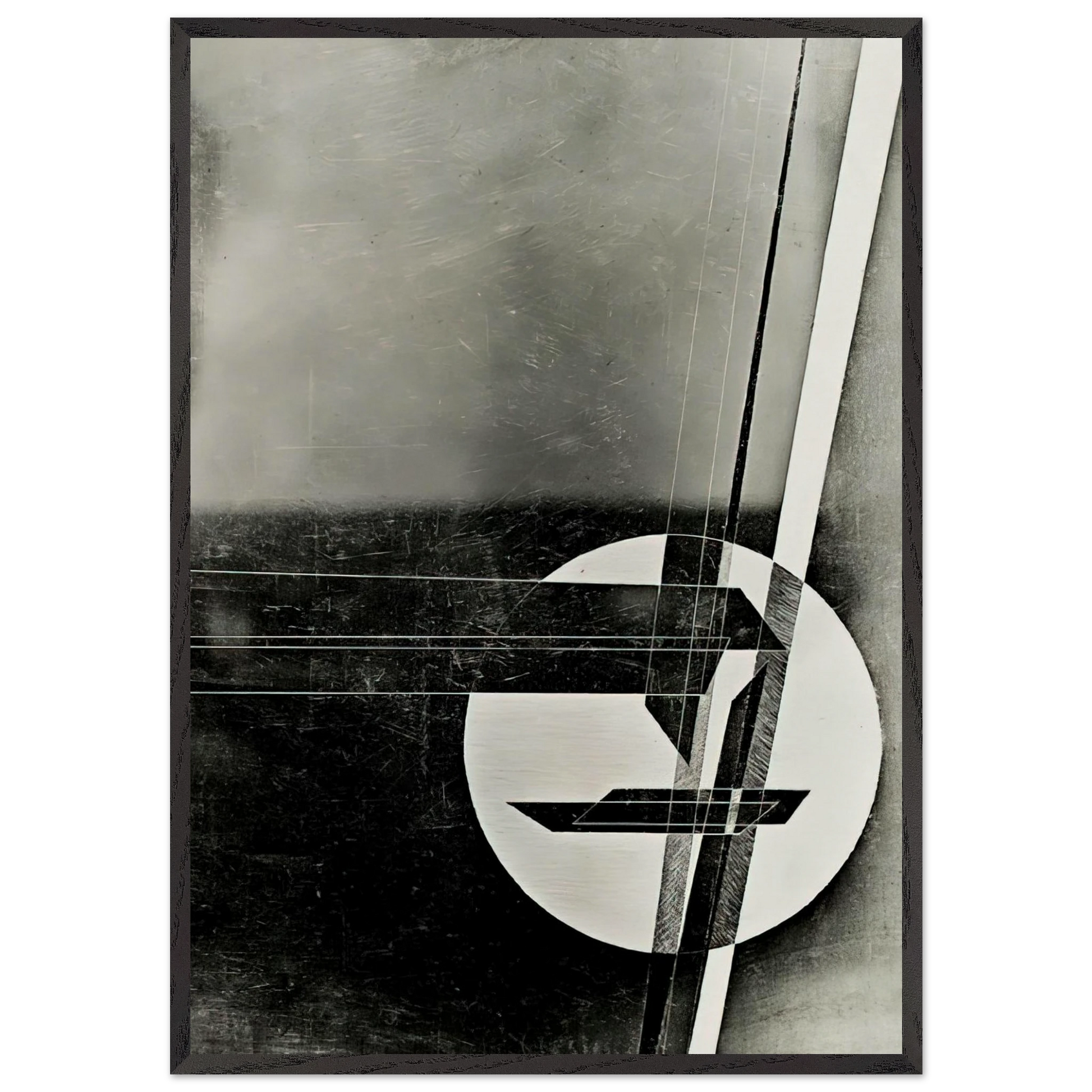 Composition N9 - Laszlo Moholy-Nagy Framed Art Print – Black Wooden Frame - Default Title - -Framed Art Print