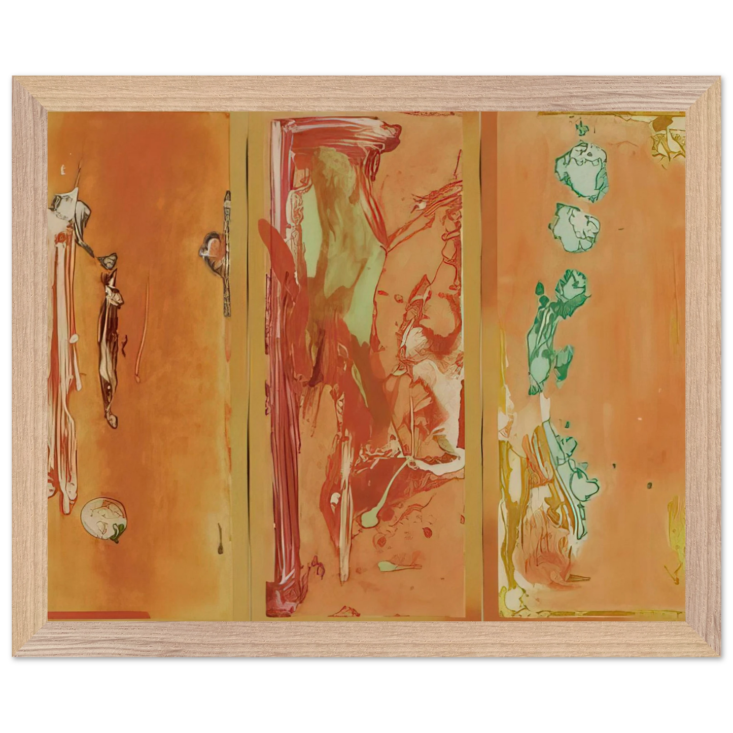 Helen Frankenthaler - Gateway - 1988 Wall art - 20x25 cm / 8x10 inches - Premium Wooden Framed Poster With Fine Art Paper - Black frame
