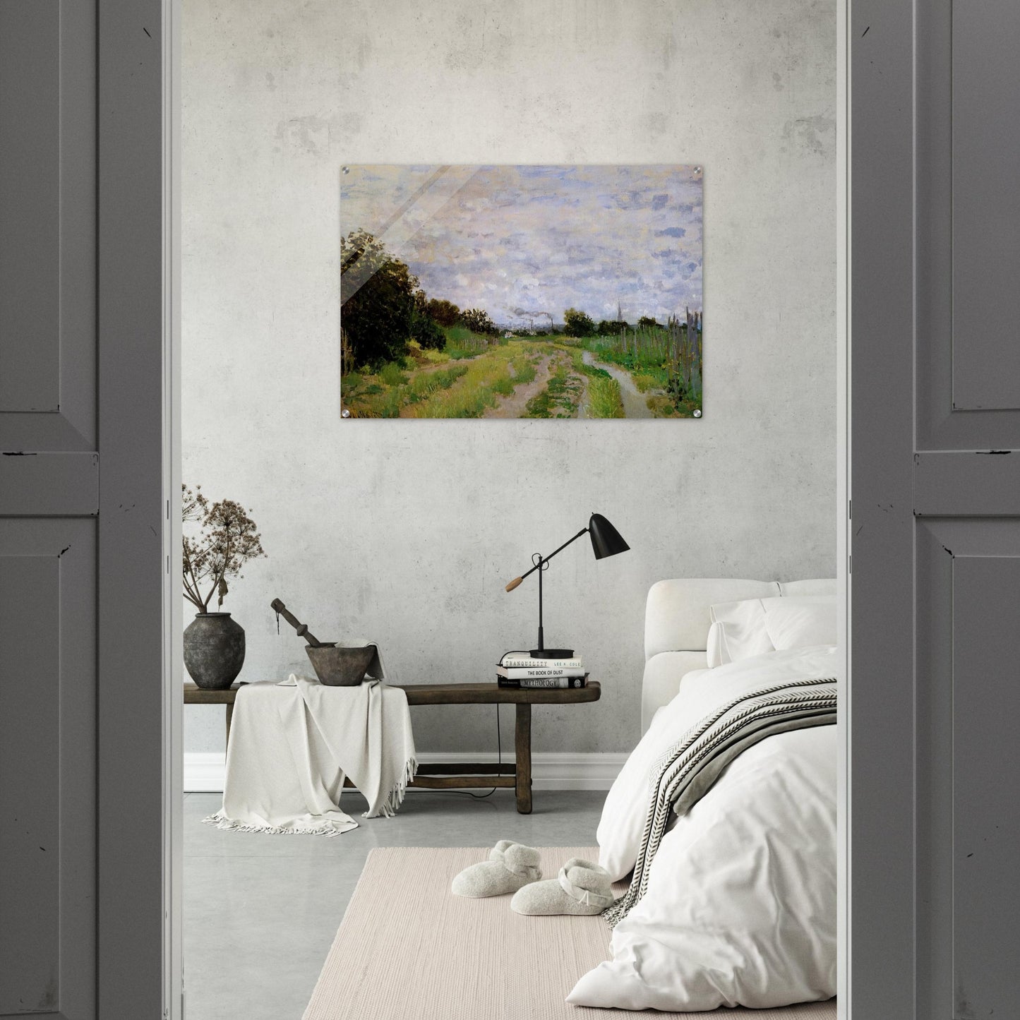 Lane in the Vineyards at Argenteuil - claude monet Acrylic Print - 70x100 cm / 28x40″ inches