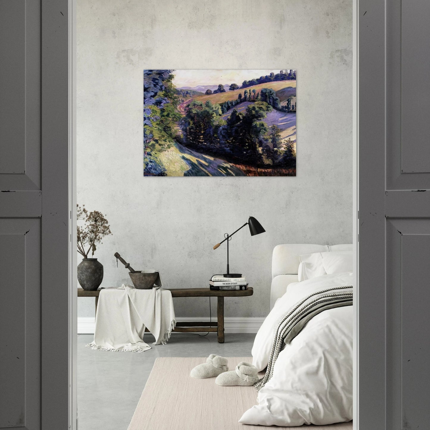 Landscape at Pontgibaud - Armand Guillaumin Brushed Aluminum Print - 70x100 cm / 28x40 inches | Armand Guillaumin Aluminum Print | Armand Guillaumin Prints