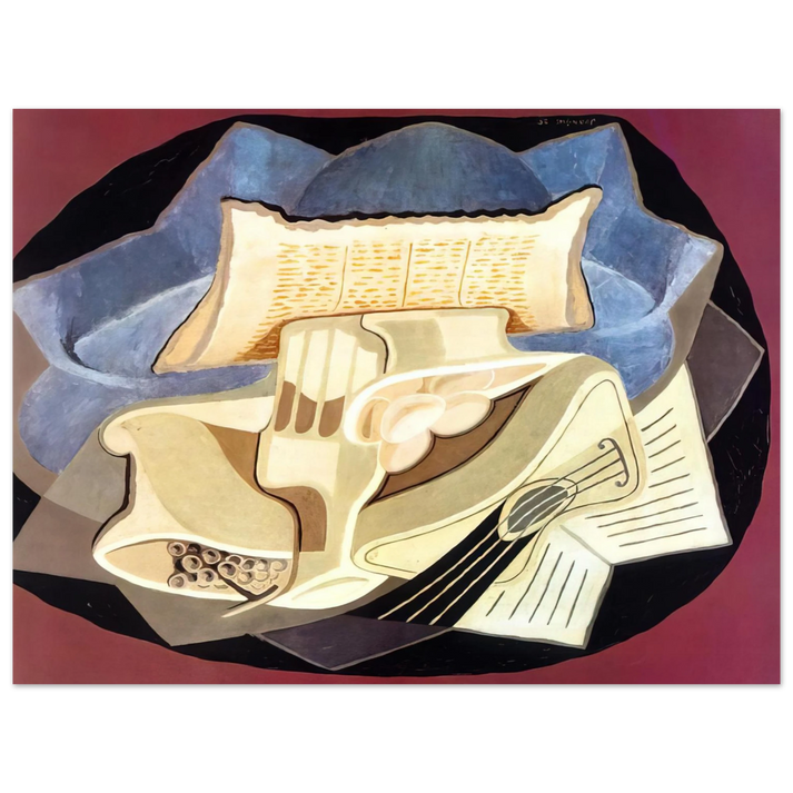 Juan Gris - THE BLUE CLOTH 1925  75x100 cm / 30x40inches Fine Art Poster