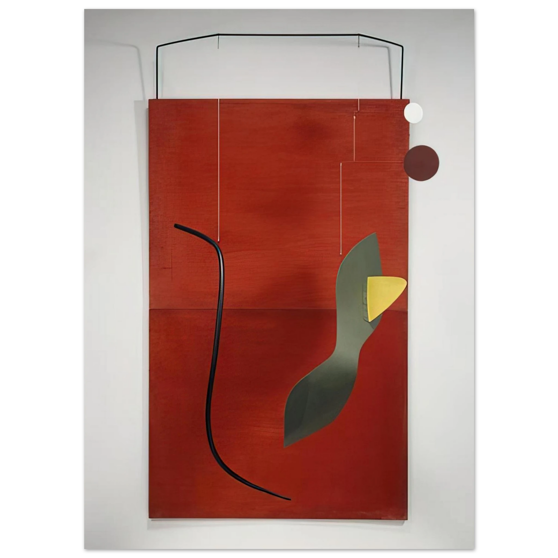 Alexander Calder - RED PANEL 1936 Fine Art Poster - 75x100 cm / 30x40 inches