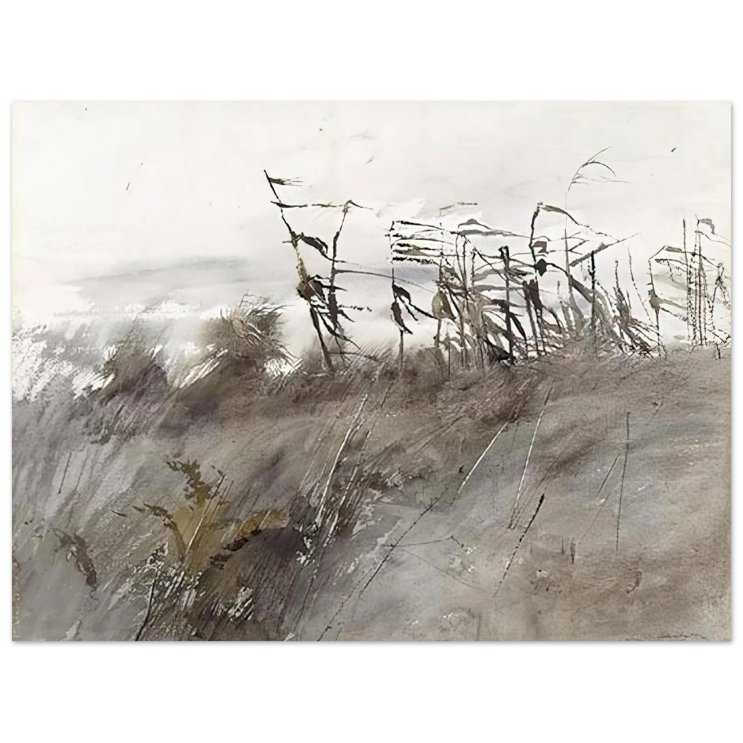 Andrew Wyeth - NOVEMBER FIRST 1950 Wall Art - 21x29.7 cm / 8x12" - Fine Art Poster - -