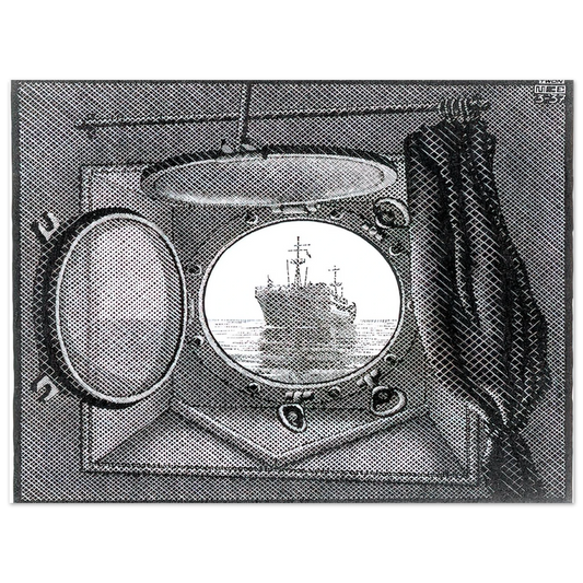 MC Escher - PORTHOLE Wall Art - 21x29.7 cm / 8x12" - Fine Art Poster - -