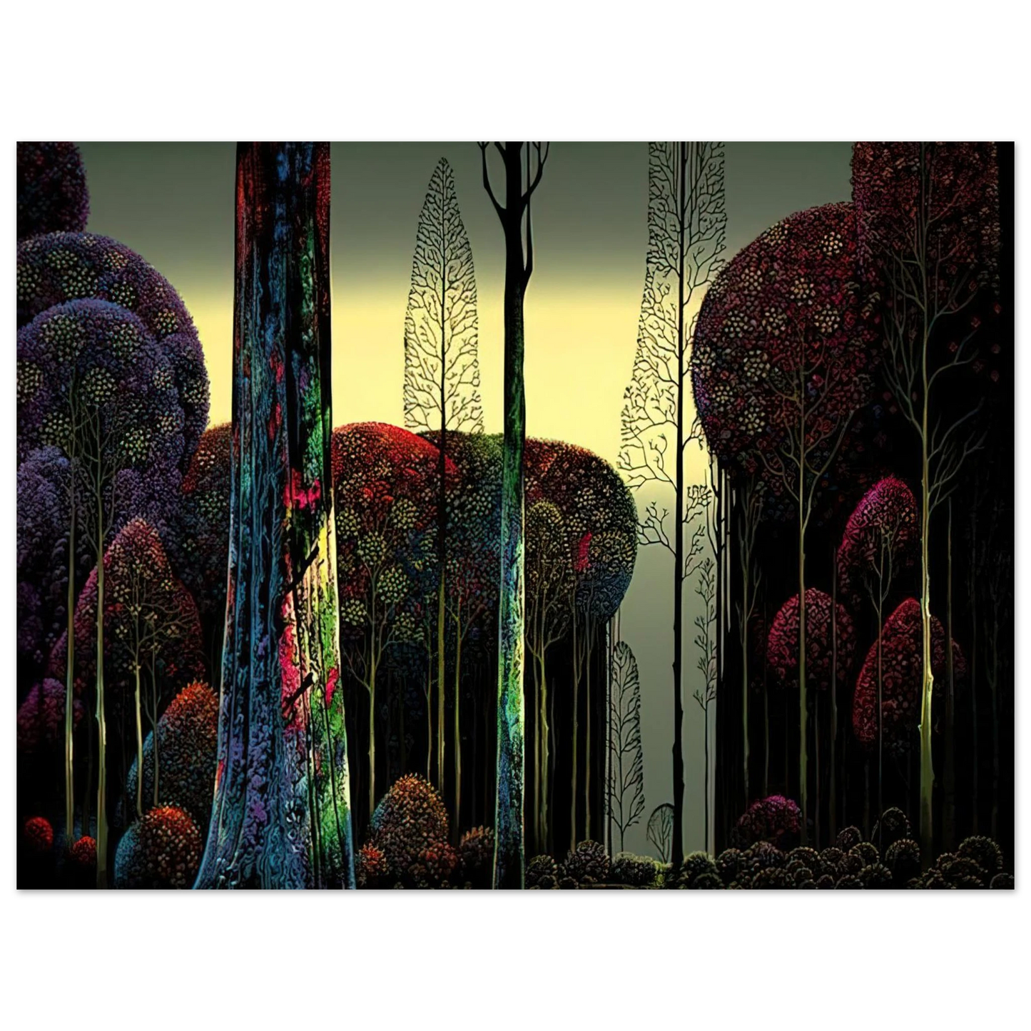 Eyvind Earle - Gothic Forest Fine Art Poster - Default Title