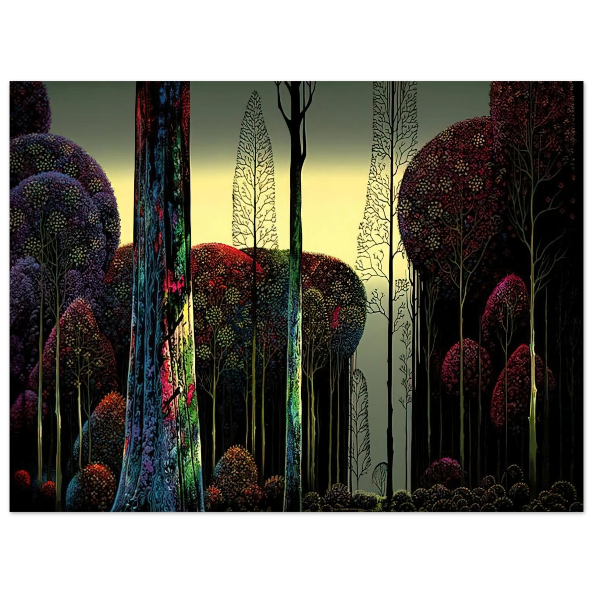 Eyvind Earle - Gothic Forest Fine Art Poster - Default Title