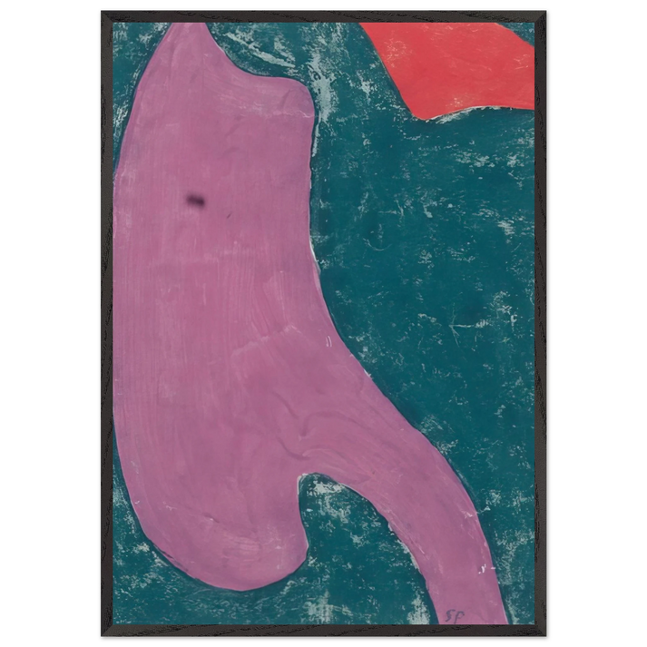 Etude de tissu - 1946 - Serge Poliakoff 70x100 cm / 28x40 inches Framed Art Print – Black Wooden Frame