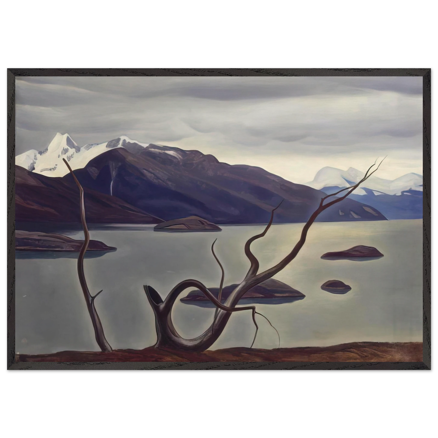 Admiralty Sound Tierra Del Fuego - Rockwell Kent Framed Art Print – Black Wooden Frame - Default Title - -Framed Art Print