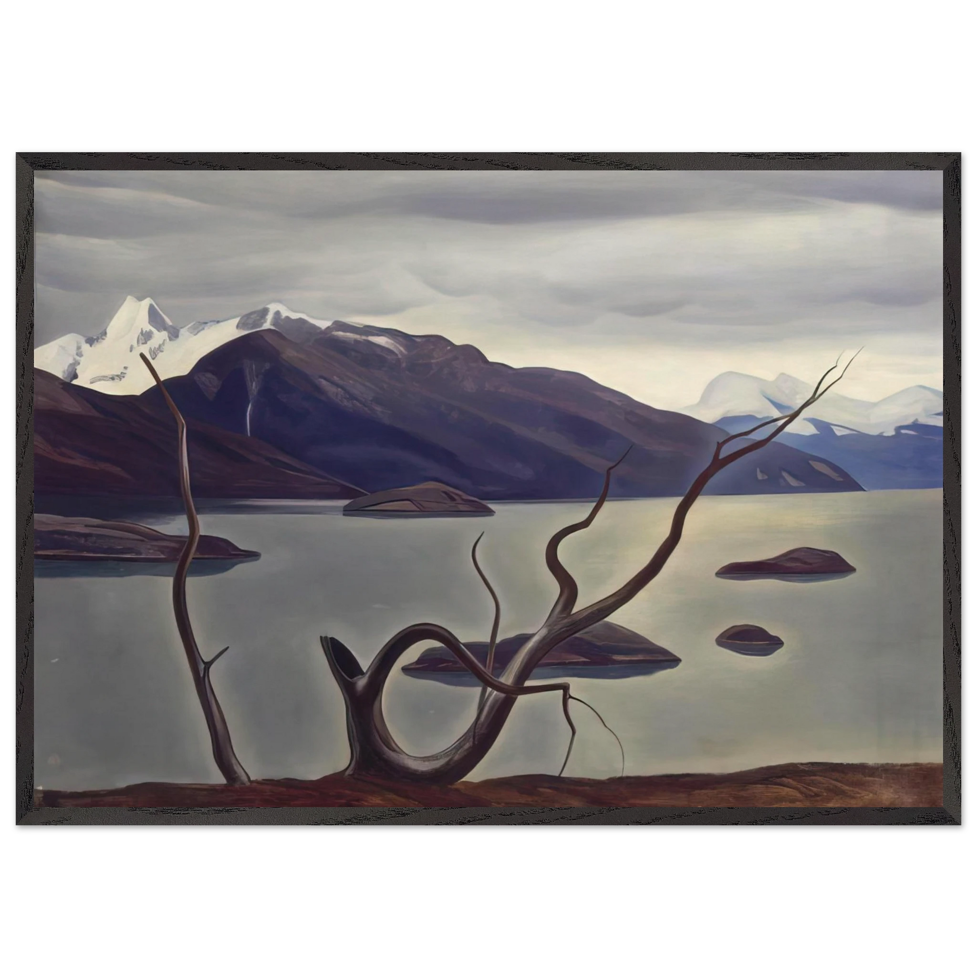 Admiralty Sound Tierra Del Fuego - Rockwell Kent Framed Art Print – Black Wooden Frame - Default Title - -Framed Art Print