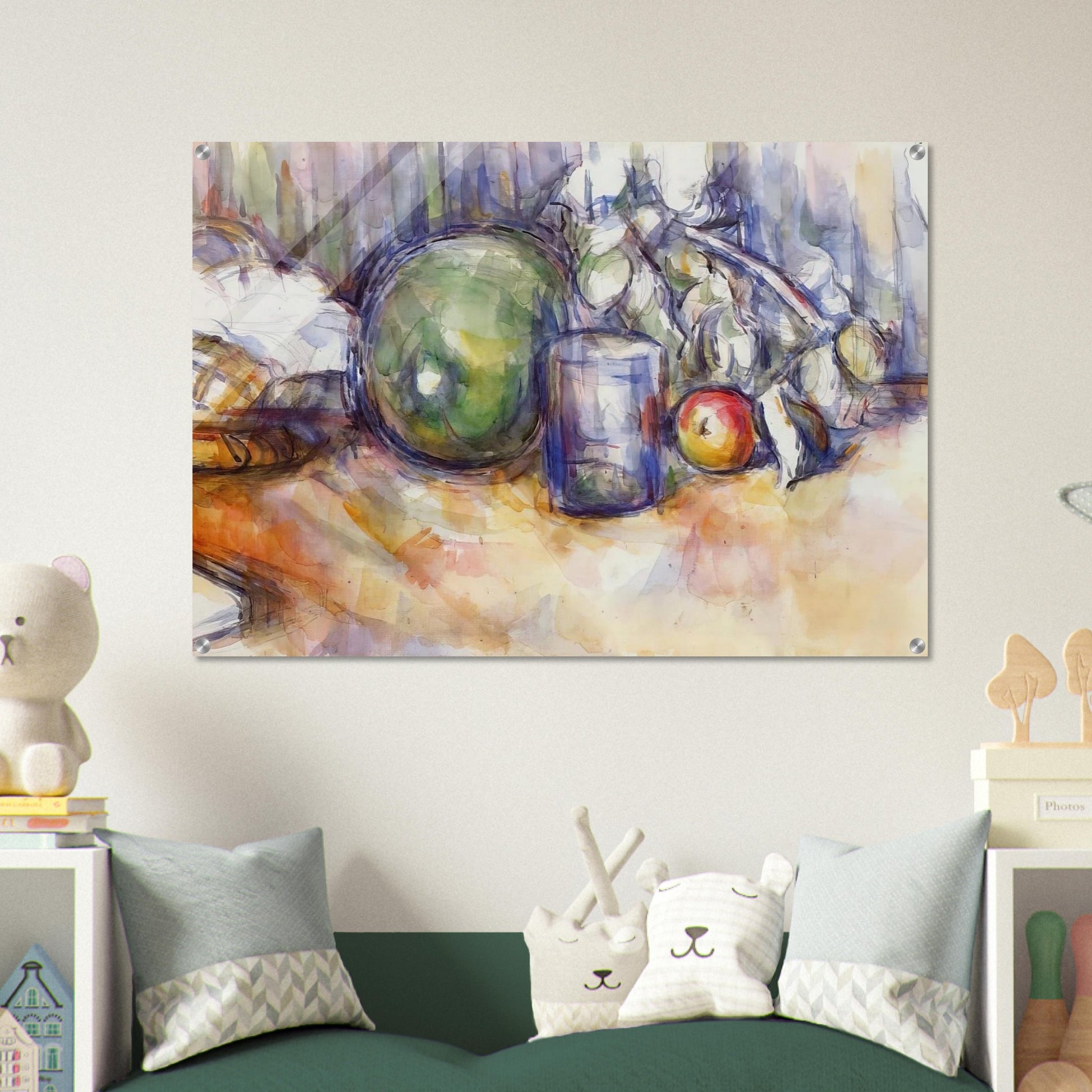 Still Life with Green Melon - Paul Cézanne Acrylic Print - 70x100 cm / 28x40″ inches